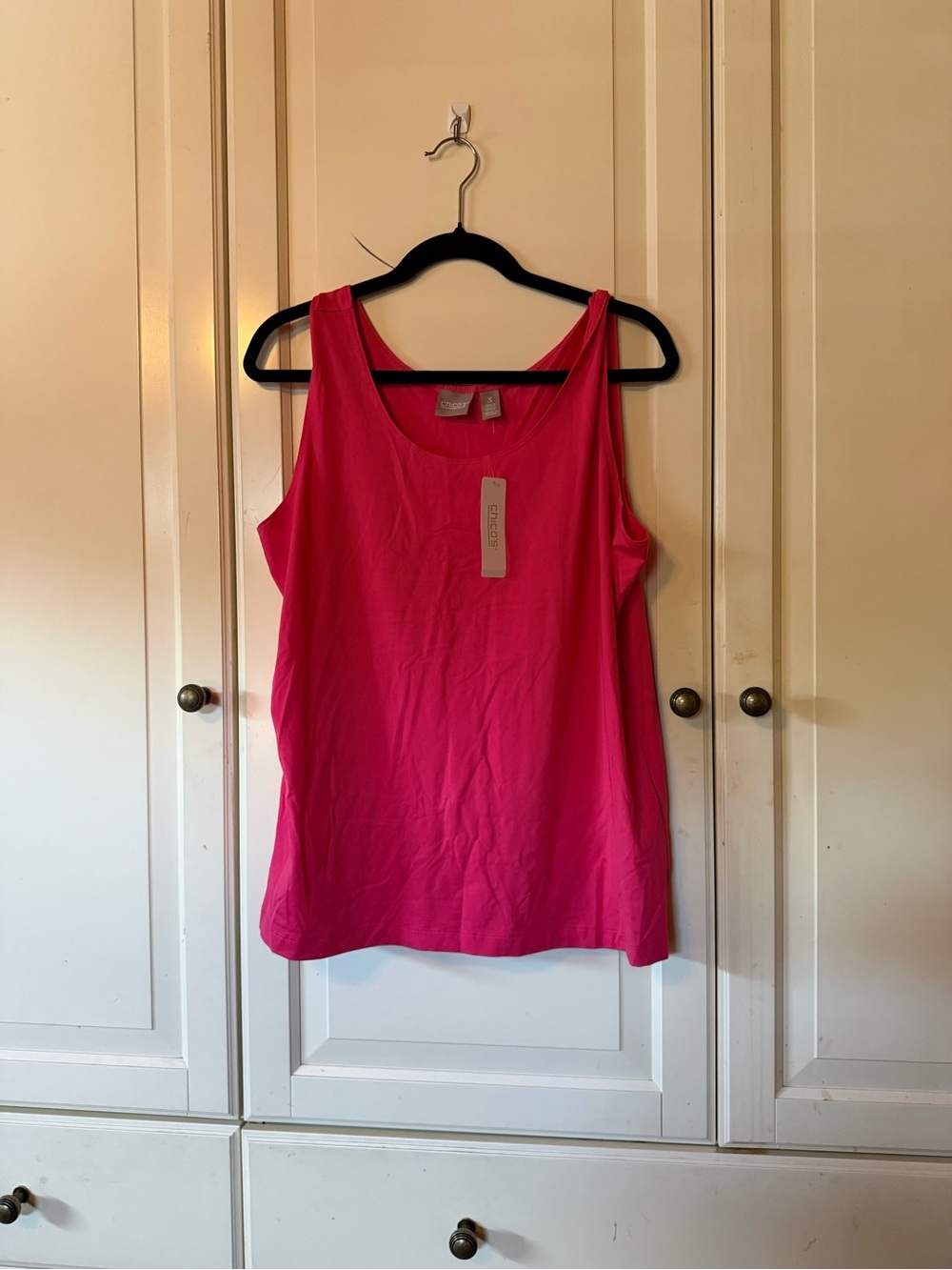 Chico's Hot Pink Scoop Neck Tank Top